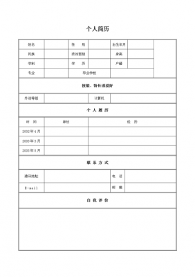 简历最简单模板（简历简单模板免费）-第1张图片-马瑞范文网