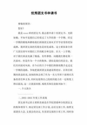 大学生团支书申请书模板-第3张图片-马瑞范文网