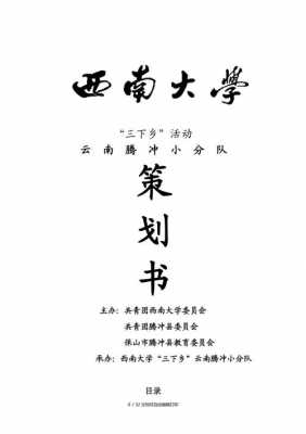 下乡策划书模板_下乡策划书模板怎么写-第3张图片-马瑞范文网