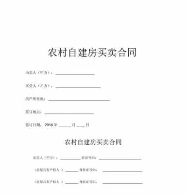  买卖自建房合约模板「自建房买卖合同模板」-第3张图片-马瑞范文网