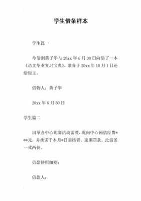 学生会借物品借条模板（学生会借物品借条模板怎么写）-第1张图片-马瑞范文网