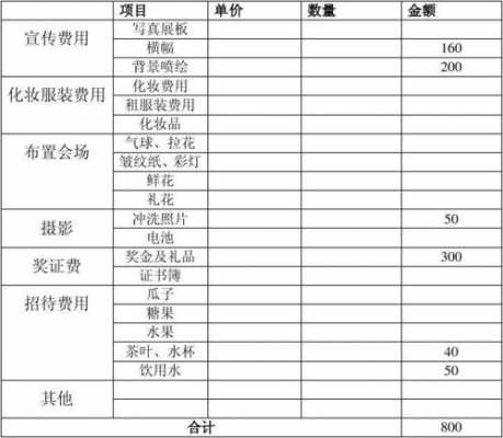 节事活动预算方案模板_节日活动费用预算-第2张图片-马瑞范文网