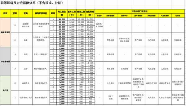 定岗定薪模板（定岗定薪体系表）-第1张图片-马瑞范文网