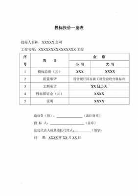 电脑报价投标单模板_投标报价一览表格式-第3张图片-马瑞范文网