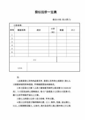 电脑报价投标单模板_投标报价一览表格式-第2张图片-马瑞范文网