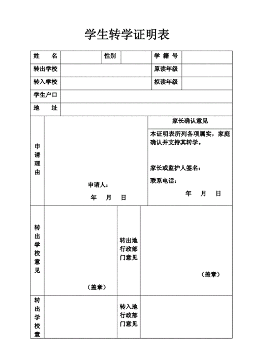 打转学证要填的模板（打转学证明怎么打）-第1张图片-马瑞范文网