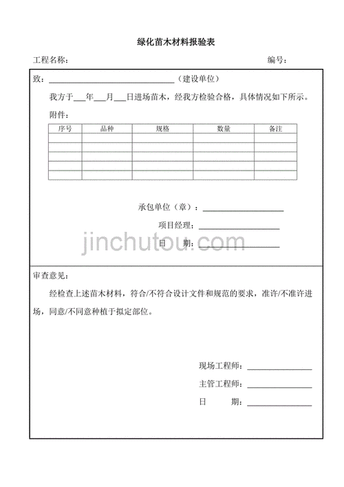 绿化苗木验收单怎么写 绿化苗木验收单模板-第1张图片-马瑞范文网