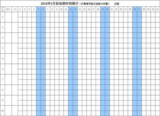 加班费统计表模板（加班费汇总表）-第1张图片-马瑞范文网