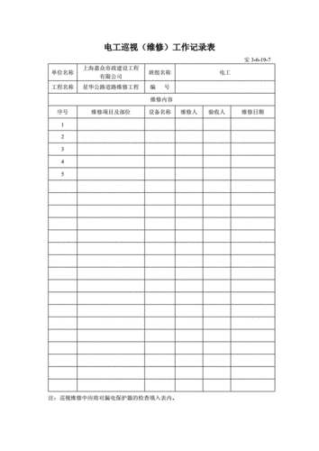 电工日常工作记录表-第2张图片-马瑞范文网