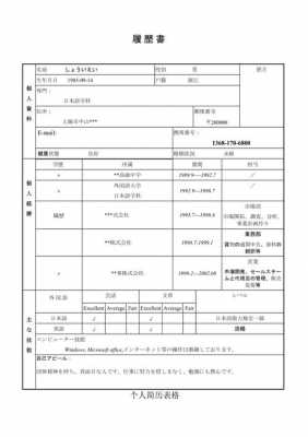  中日文简历模板「日文简历样本」-第1张图片-马瑞范文网