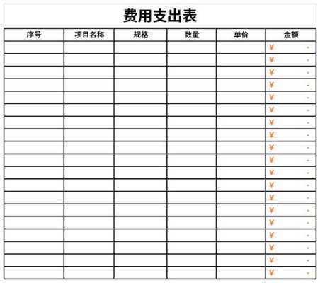 费用支出表格模板 费用表格模板-第2张图片-马瑞范文网