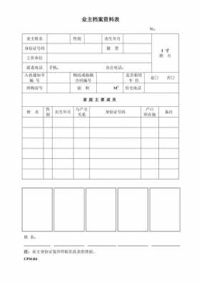 物业人事档案模板（物业人员档案内容）-第2张图片-马瑞范文网