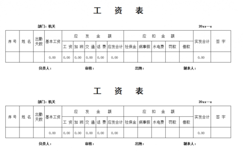  二手房员工工资表模板「二手房工资怎么算」-第2张图片-马瑞范文网