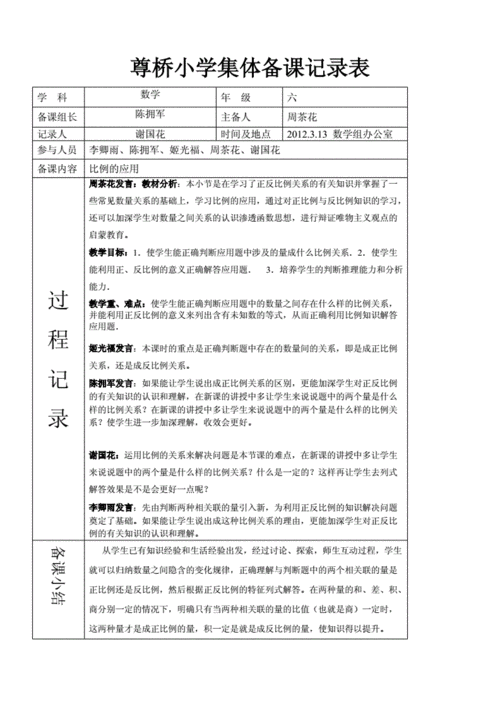 小学数学教师备课模板-小学数学的备课的模板-第1张图片-马瑞范文网