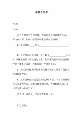 学徒合同怎么写-学徒试用合同模板-第2张图片-马瑞范文网