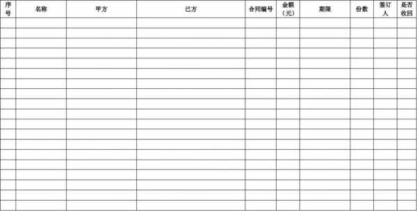 合同归档管理要求模板,合同归档表格范本 -第3张图片-马瑞范文网