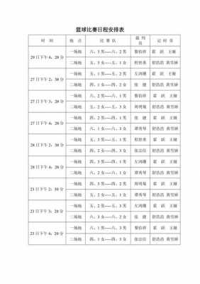 比赛行程安排表模板（比赛行程安排表模板怎么写）-第2张图片-马瑞范文网