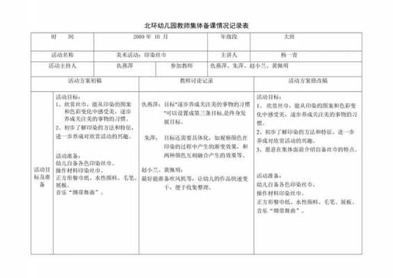 幼儿园备课电子版怎么做表格-第1张图片-马瑞范文网