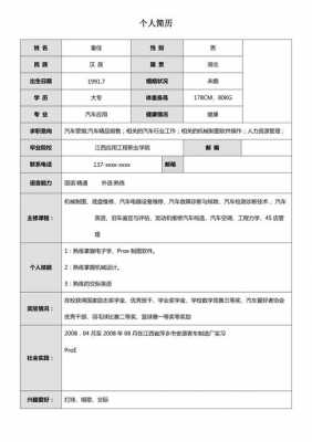 简历模板汽车系,汽车系个人简历模板 -第3张图片-马瑞范文网