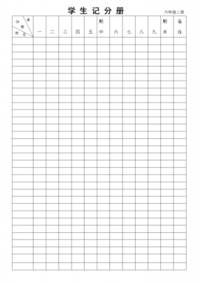学生记分册模板_学生积分册模板-第2张图片-马瑞范文网