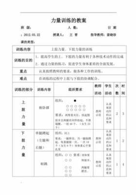 力量教案模板_力量课教案-第1张图片-马瑞范文网