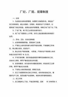  小公司的厂纪厂规模板「小公司的规章制度应该怎么制定」-第3张图片-马瑞范文网