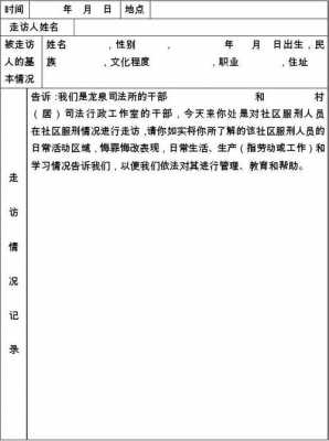  社区矫正人员走访模板「社区矫正人员走访描述怎么写」-第2张图片-马瑞范文网