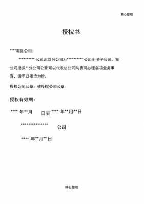 授权文件模板公司预名,授权文件模板公司预名怎么填 -第2张图片-马瑞范文网