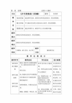 音乐教案表格式模板,音乐教案表格式模板怎么写 -第3张图片-马瑞范文网