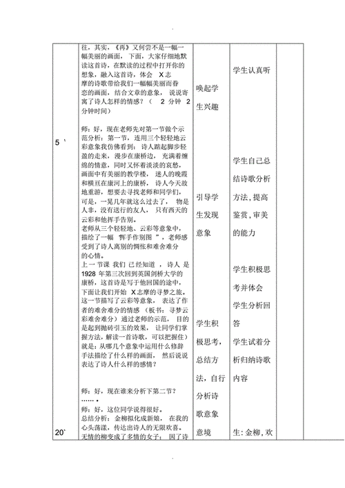 语文微格教案模板,语文微格教学 -第3张图片-马瑞范文网