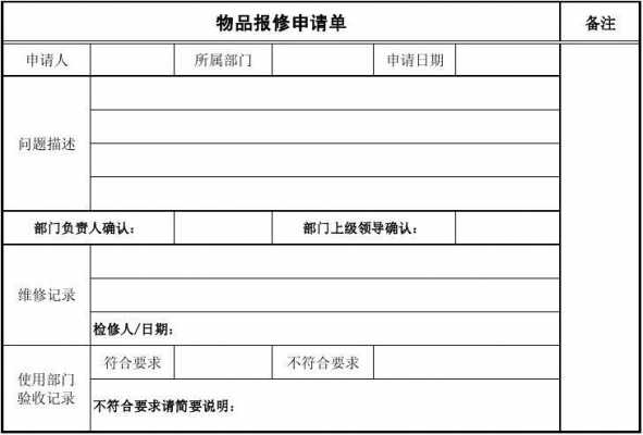 公司物品报修单模板（物品报修表）-第2张图片-马瑞范文网