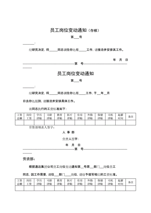 工作变动通知模板-第1张图片-马瑞范文网