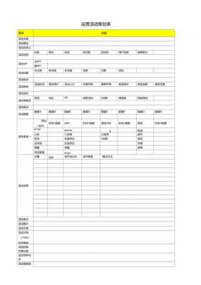 活动运营计划表模板_活动运营方案包括哪些内容-第2张图片-马瑞范文网