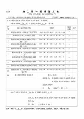 施工图签字模板,施工图纸签发表样板 -第1张图片-马瑞范文网