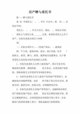 房屋赠予代理人-个人赠房委托书模板-第2张图片-马瑞范文网