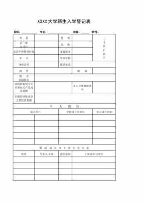 入学登记表模板示范 大学-第3张图片-马瑞范文网