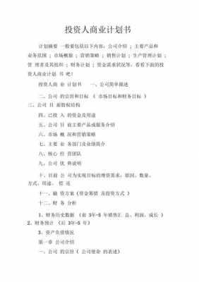  商业投资计划书模板6「商业投资计划书模板600字」-第2张图片-马瑞范文网