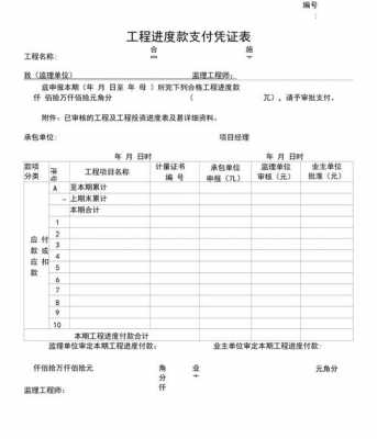 工程款月进表模板,工程月进度款支付比例规定 -第2张图片-马瑞范文网