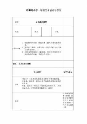 美术导课模板-美术导学案表格模板-第2张图片-马瑞范文网