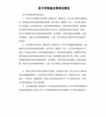 关于实习单位评定意见模板的信息-第3张图片-马瑞范文网