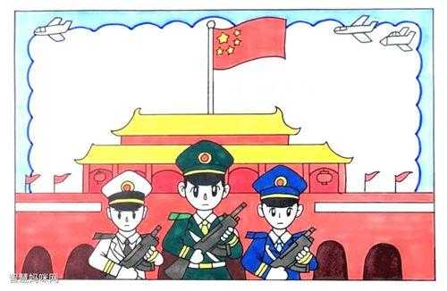 大阅兵手抄报模板_大阅兵手绘-第2张图片-马瑞范文网