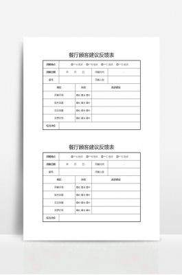 餐厅意见反馈表模板_餐厅意见和建议怎么写-第2张图片-马瑞范文网