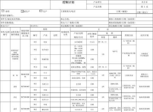 五金产品控制计划模板_五金产品控制计划模板怎么写-第3张图片-马瑞范文网