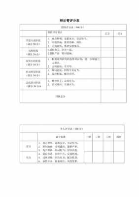 辩论赛评分量表格模板-第3张图片-马瑞范文网