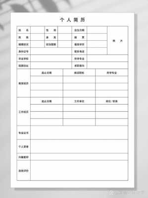 求职个人空白简历模板_求职简历 空白-第2张图片-马瑞范文网