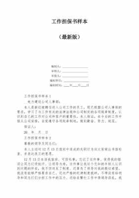  工作人员担保书模板「工作担保书怎么写」-第3张图片-马瑞范文网