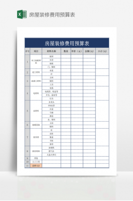 室内装修工程预算-室内装修预算标书模板-第1张图片-马瑞范文网