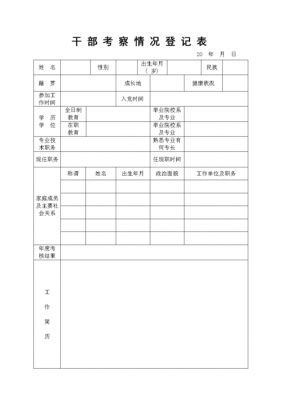 考察表个人情况模板,考察表考察情况 -第3张图片-马瑞范文网