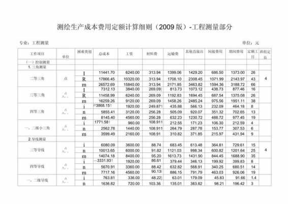 测绘工程量清单模板,测绘工程定额标准 -第2张图片-马瑞范文网