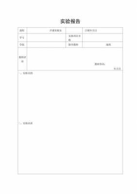 学生实验报告模板空白-第3张图片-马瑞范文网